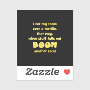 Adesivo Piada Engraçado Tortilla Boom