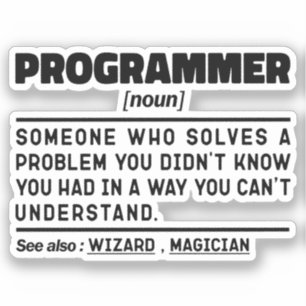 Adesivo Piada Humor do Programador do Novo Software