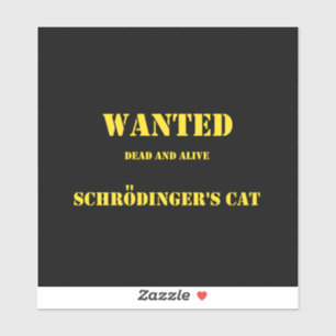 Adesivo Piada Quântica Divertida: O Gato de Schrödinger à
