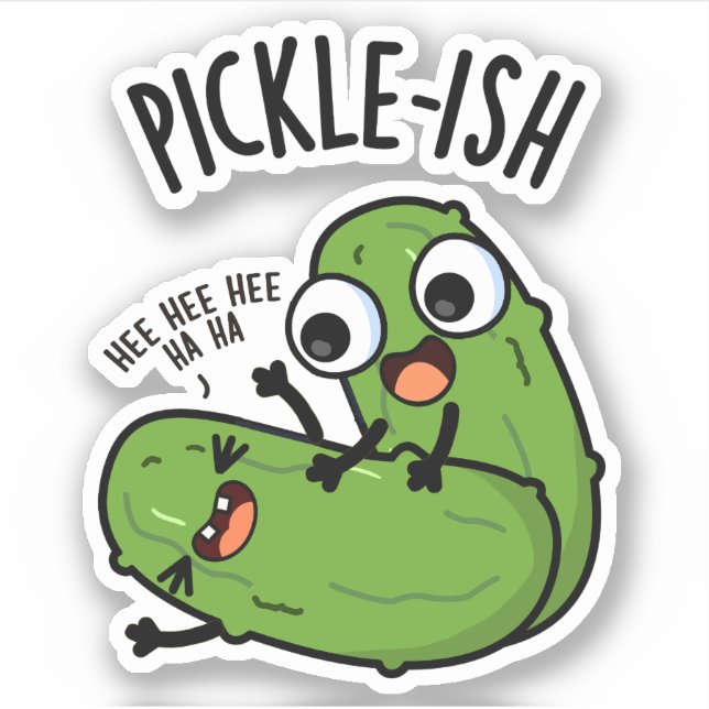 Adesivo Piadas de Pickle Engraçadas e Chatinhas  (Frente)