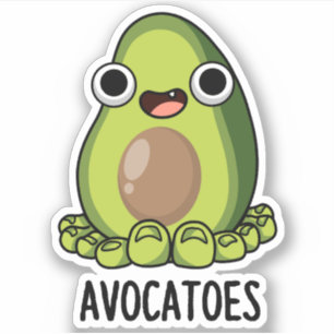 Adesivo Piadinhas de abacate engraçadas Avoca-toes
