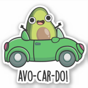 Adesivo Piadinhas do Avo-car-do de Abacate Divertido 
