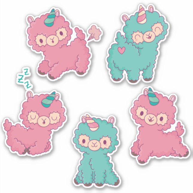 Adesivo Picante de camelídeos de Unicorn (Frente)