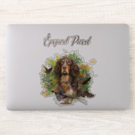 Adesivo Picardy Spaniel, época de caça