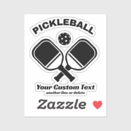 Adesivo Pickleball Club Pickleball Paddle & Ball Personali