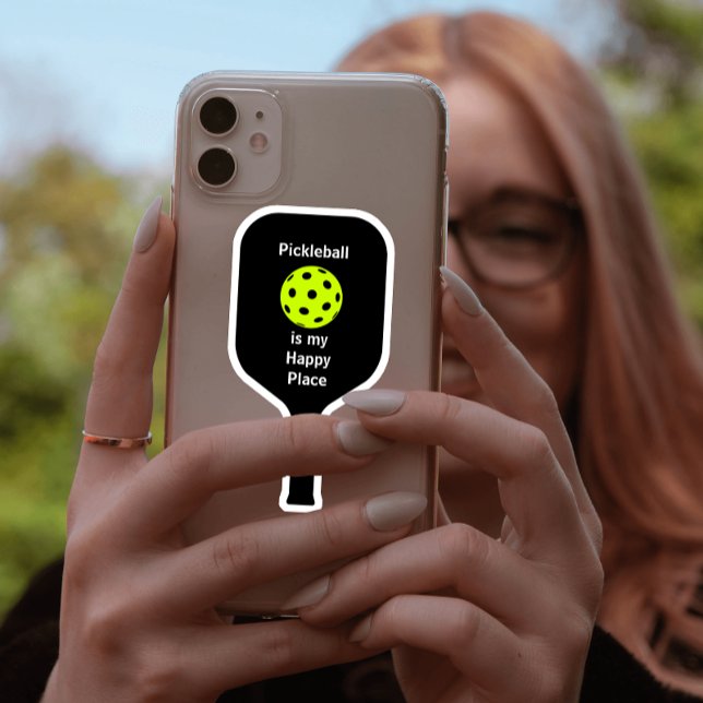 Adesivo Pickleball É Meu Lugar Feliz (Criador carregado)