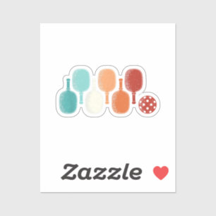 Adesivo Pickleball Lover Retro Paddage Vintage