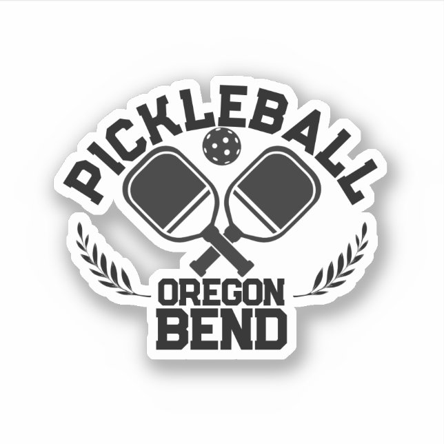 Adesivo Pickleball Paddle & Ball Bend Oregon EUA (Frente)
