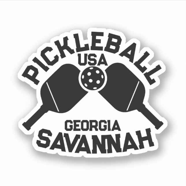 Adesivo Pickleball Paddle & Ball Savannah Georgia Personal (Frente)