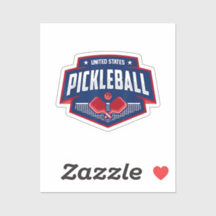 Adesivo Pickleball suporta jogador de picleball em equipe 