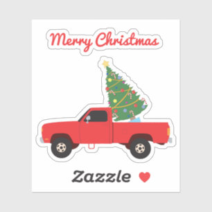 Adesivo Pickup Truck Árvore de Natal