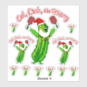 Adesivo Picles de Natal no Papai Noel