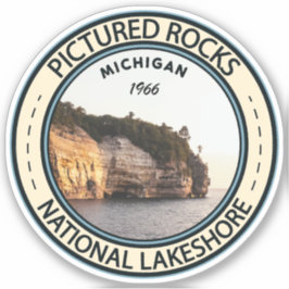 Adesivo Picture Rocks National Lakeshore Crachá Michigan