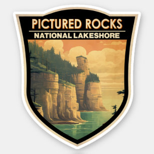 Adesivo Picture Rocks National Lakeshore Viagem Vintage