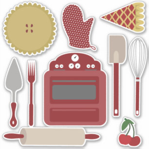 Adesivo Pie Kitchen Stickers - Cereja