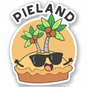 Adesivo Pie-land Funny Island Pun