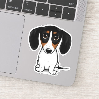 Adesivo Piebald Dachshund | Vinheta Cãozinha