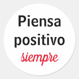Adesivo piensa positivo siempre