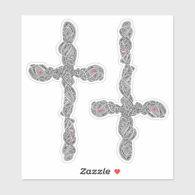 Adesivo Pierced Cross (Folha)