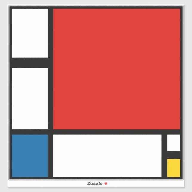 Adesivo Piet Mondrian, Composição ii (Folha)