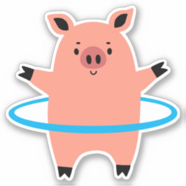 Adesivo Pig Hula Hoop