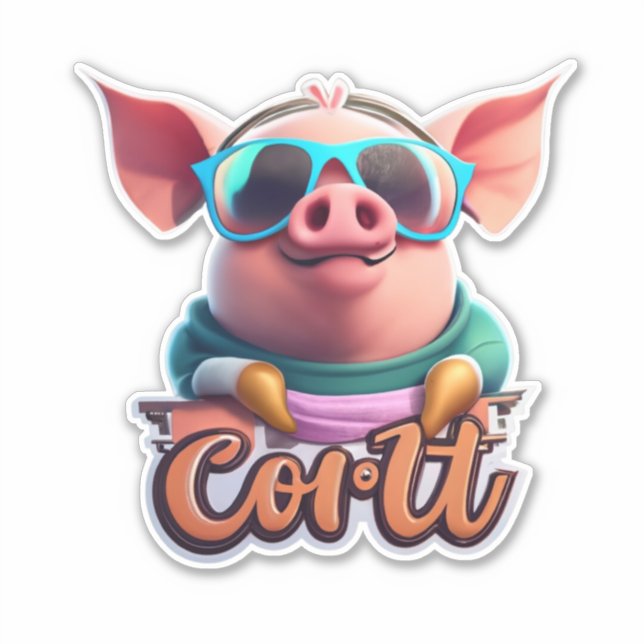 Adesivo Pig Stickers O Mais Avançado Hub De Suíno (Frente)