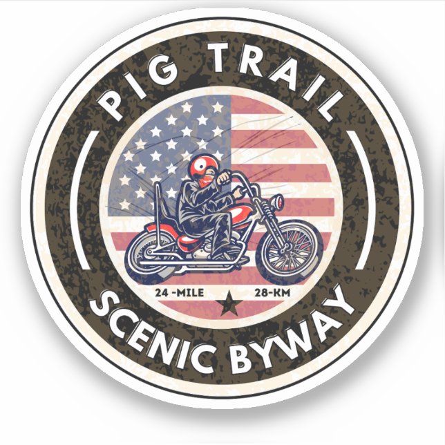 Adesivo Pig Trail Scenic Byway ArkKansas (Frente)