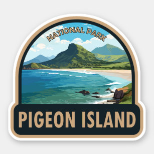Adesivo Pigeon Island National Park Santo Lucia Viagem Art