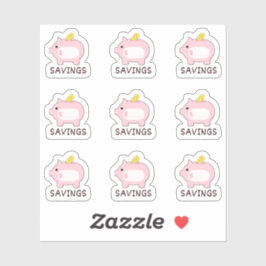 Adesivo Piggy Bank Money Salvando o Controlador Mini Bujo 