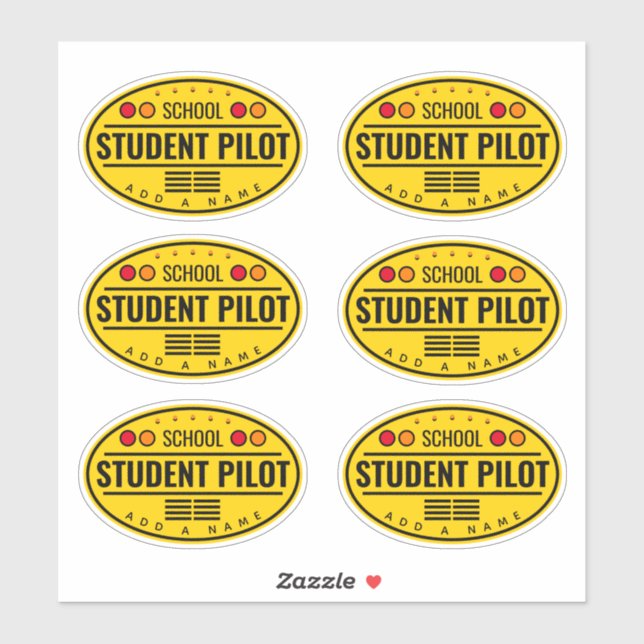 Adesivo Piloto de vinil com corte personalizado para estud (Folha)