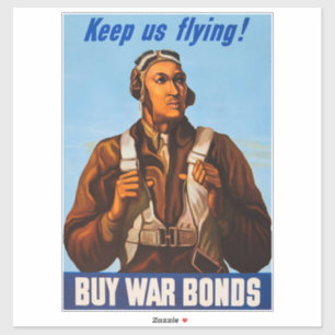 Adesivo Pilotos de Caça Aviadores Afro-Americanos da Segun