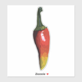 Adesivo Pimenta Vermelha Colorida