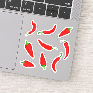 Adesivo Pimentos Red Chili Cartoon