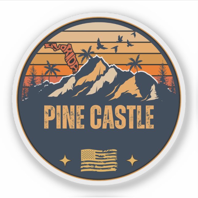Adesivo Pine Castle, Flórida  (Frente)