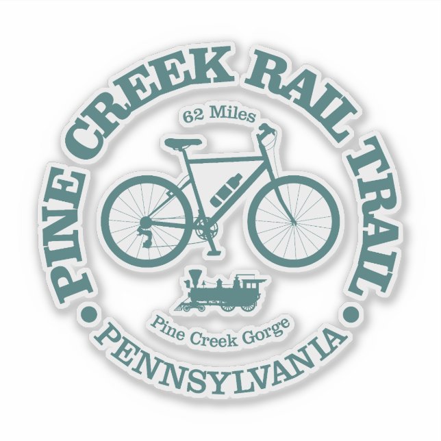 Adesivo Pine Creek Rail Trail (ciclismo) (Frente)