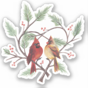 Adesivo Pine Heart Cardinal Vinyl Sticker