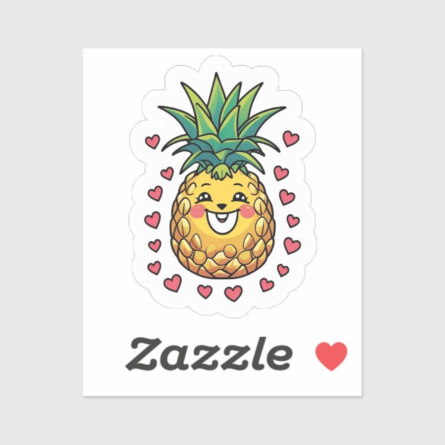Adesivo Pineapple Watercolor  Sticker (Folha)