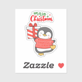 Adesivo Pinguim Bonito Feliz Natal