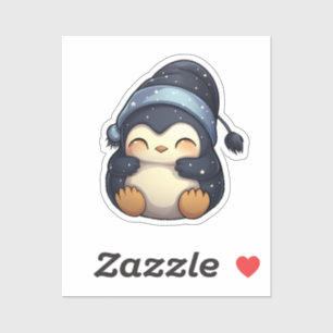 Adesivo Pinguim de desenho animado