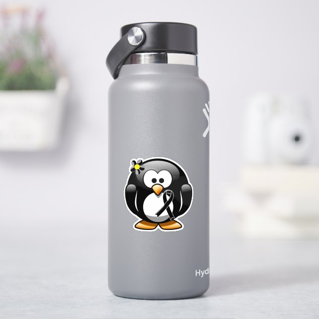 Adesivo Pinguim de Fita Preta (HidroFlask)