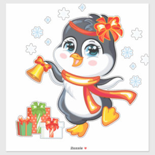Adesivo Pinguim Natal