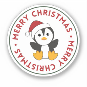 Adesivo Pinguim Natal Neve Animais de inverno Pinguins Sti
