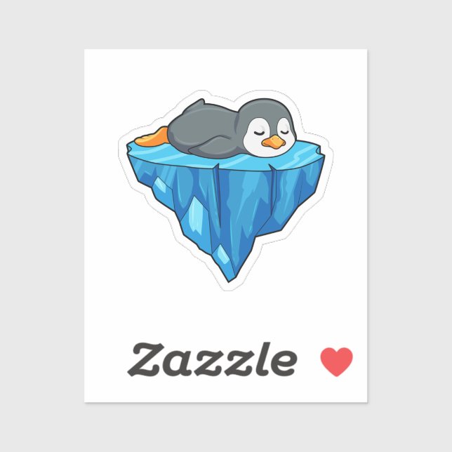 Adesivo Pinguim no gelo (Folha)