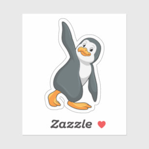 Adesivo Pinguim no Yoga Esforço