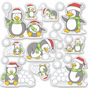 Adesivo Pinguins de Natal