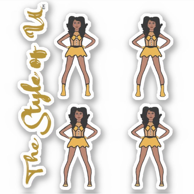 Adesivo Pinheiro de Ouro Majorette / Dancer Stickers (Frente)