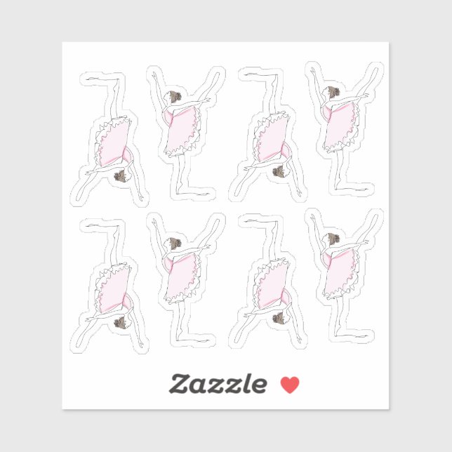 Adesivo Pink Ballerina Sticker (Folha)