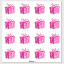 Adesivo Pink Birthday Presente Stickers Princesa Surpresa