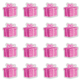 Adesivo Pink Birthday Presente Stickers Princesa Surpresa