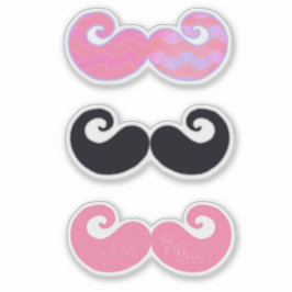 Adesivo Pink & Black Mustaches